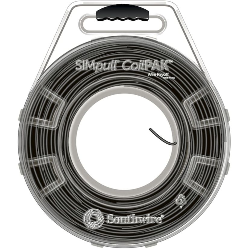 THHN Cable - Stranded, Black, 12 AWG, 2000ft SIMpull™ CoilPAK™